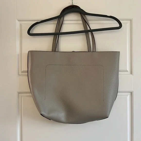 Nice Anne Klein Light Gray  Tote Shoulder Bag, Classic Career Work Office Purse - Picture 9 of 10